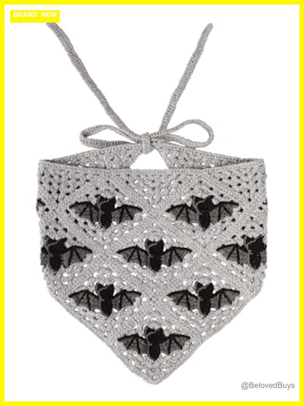 Bat Crochet Bandana Hair Scarf Headband Gothic Adjustable Tie